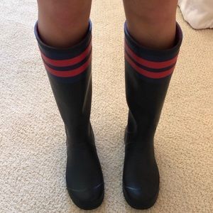 Navy Tommy Hilfiger rain boots